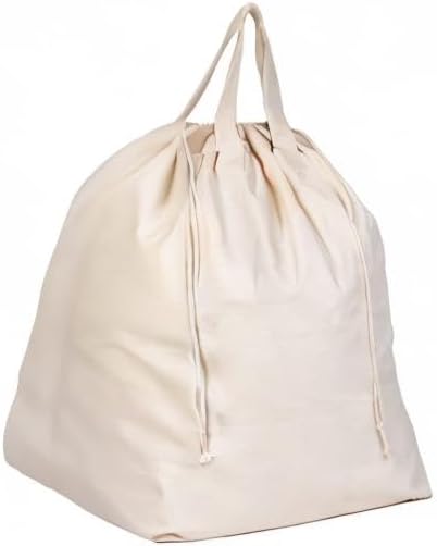 College Dorm Laundry Bags - Versatile and Heavy Duty College Laundry Hamper Liner with Drawstring - Canvas Laundry Basket Liner - 100% Cotton, Washable and Foldable Cloth Laundry Bags (1 Pack) - Image 10
