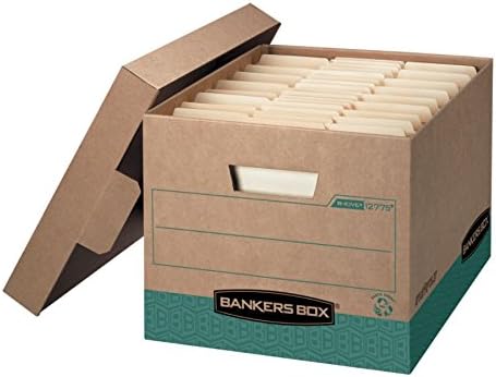Bankers Box 12-Pack Recycled Heavy-Duty File Box, Letter/Legal, FastFold | Archive with confidence using heavy-duty boxes, locking lids, and rugged construction that protects high-value records. - Image 4