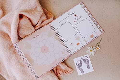 Lucy Darling Baby Memory Book – Wildflower Meadow | Floral Baby Girl First Year Journal & Photo Album | Luxury Keepsake Book for Milestones & Memories | Elegant Gift - Image 5
