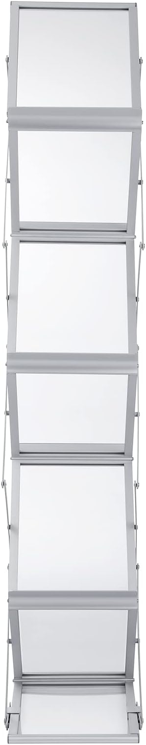 VEVOR Literature Rack, 6 Pockets, Pop up Aluminum Magazine Rack, Lightweight Catalog Holder Stand w/Carrying Bag for Living Room, Hotel, Trade Show, Exhibition, Office - Image 9
