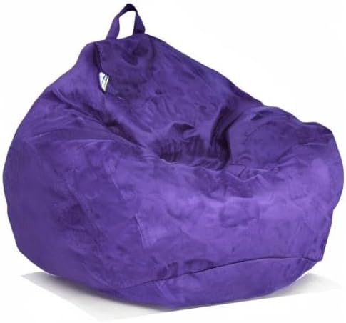 Bean Bag Stuffed Animal Storage Chair Cover (No Filler) for Kids and Adults. Extra Large Bird's Nest Beanbag Memory Foam Soft Premium (Purple, 3.5 ft (Cover Only)) - Image 8
