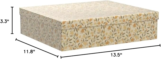 Soul & Lane - Keepsake Storage Boxes with Lids, Set of 3, Floral Dance | Decorative Cardboard Photo Box Set for Documents, Scrapbook Paper and Memories, Large Nesting Letter Organizers, Jumbo Size - Image 6