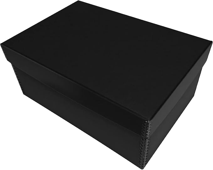 Lineco Archival Photo Card Box, Museum-Quality Storage, 5x8x12 Inch, Black | Acid-Free with Removable Lid, Metal-Edge Corner, Bulk Storage and Preservation for Negatives, Prints, Films, Photos, Snapshot - Image 7
