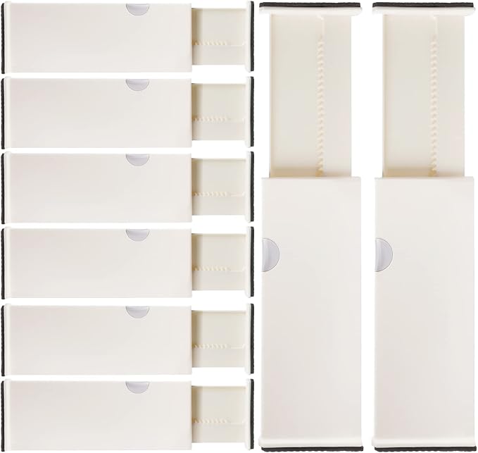8 Drawer Organizer and Dividers, Organize Silverware and Utensils in Home Kitchen, Divider for Clothes in Bedroom Dresser, Designed to Not Snag Underwear and Bra Fabrics, Bathroom Storage Organizers - Image 8