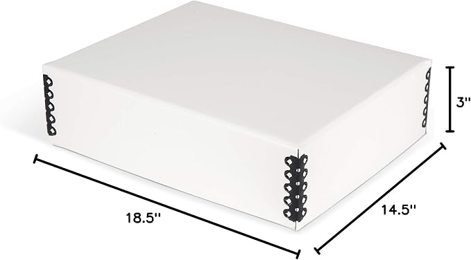 Gaylord Archival White Deep Lid Print/Photo Preservation Box - 14 1/2W x 18 1/2L x 3" H - Image 4