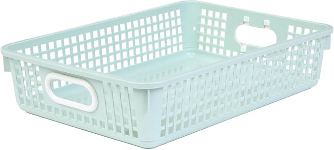 Really Good Stuff Small Desktop Paper Storage Baskets, 14" x 10" x 3.25" | 6-Pack, Boho Group Colors, Mesh Baskets for Classroom or Home, Secure Papers Crease-Free - Image 7