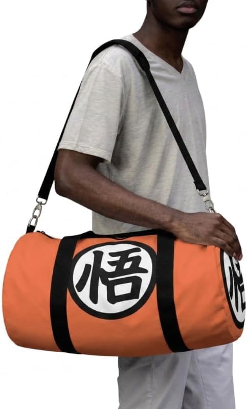 Anime Gym Bag for Women Men - Large Capacity Waterproof Workout Fitness Travel Sports Bags Fashion Street Camping Expandable Carry On Duffle Bag For Couple (Orange) - Image 5