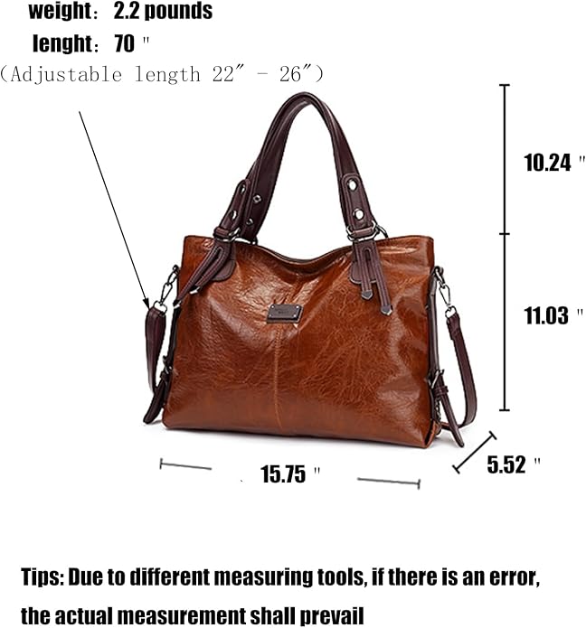 Handbags and Purses for women Vegan Leather Tote Bag for Women Satchel Shoulder Bags Travel Purse with Compartments - Image 7