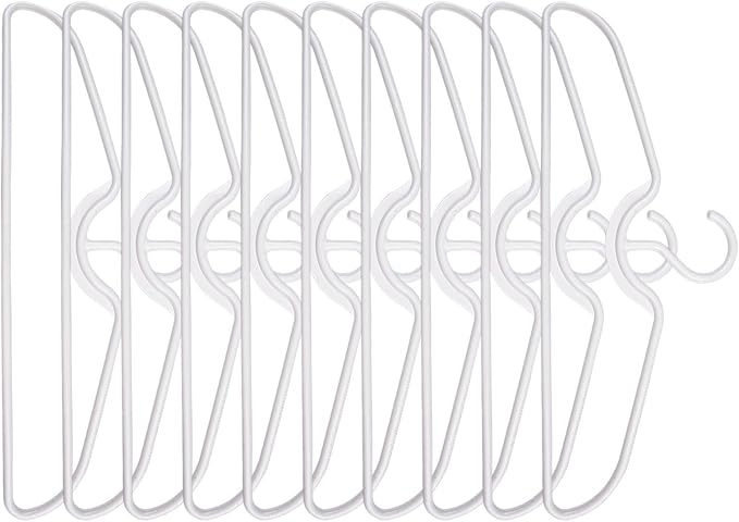 Plastic Clothes Hangers Space Saving Short Neck Hanger, Anti-Slip for Heavy-Duty Slim Closet Thin Hangers, Coat Hanger for College Dorms, Homes & More, Enhances Closet Space(5Pack) - Image 9