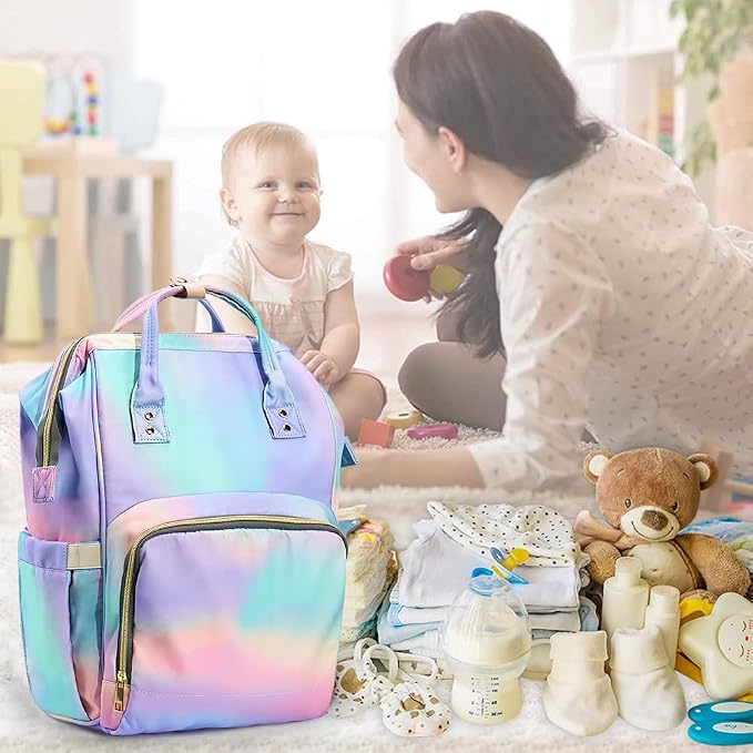Diaper Bag Backpack for Mom & Dad, Multifunction Waterproof Baby Changing Bags, Large Nappy Bag Backpack - Image 9