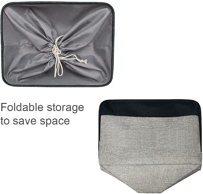 Organization and Storage Basket for Organizing - 17x14x10 inch Large 3 Pack Collapsible Storage Bin for Shelves, Fabric Basket for Gifts Empty Organizer Gift Closet (Black & Grey) - Image 7