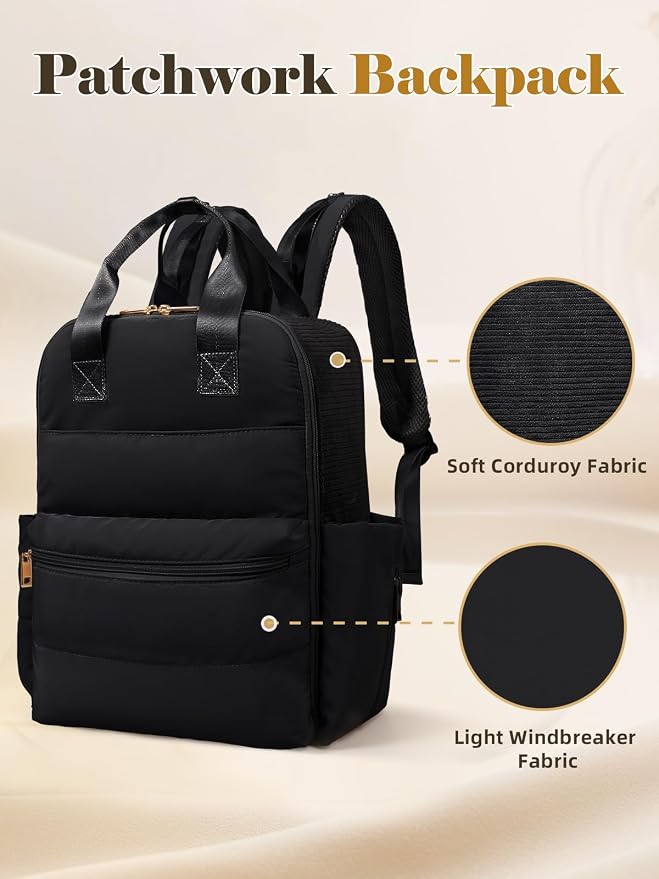 MOMINSIDE Diaper Bag Backpack - Baby Essentials Travel Tote - Baby Diaper Bag, Travel Essentials Baby Bag Diaper Bags with Changing Pad, Stroller Straps,15 Pockets,4 Insulated Pockets,Black - Image 7