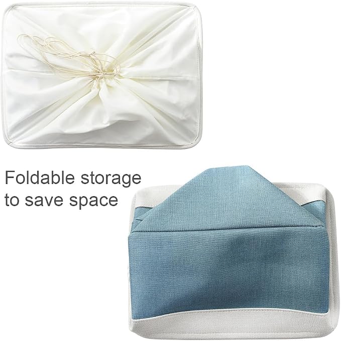 Storage Baskets for Organizing - Extra Large 3 Pack 17x14x10 inch Storage Bins for Shelves Closet Nursery Bathroom Bedroom Baby Clothes Dog Toy Home Organization (White & Green) - Image 9