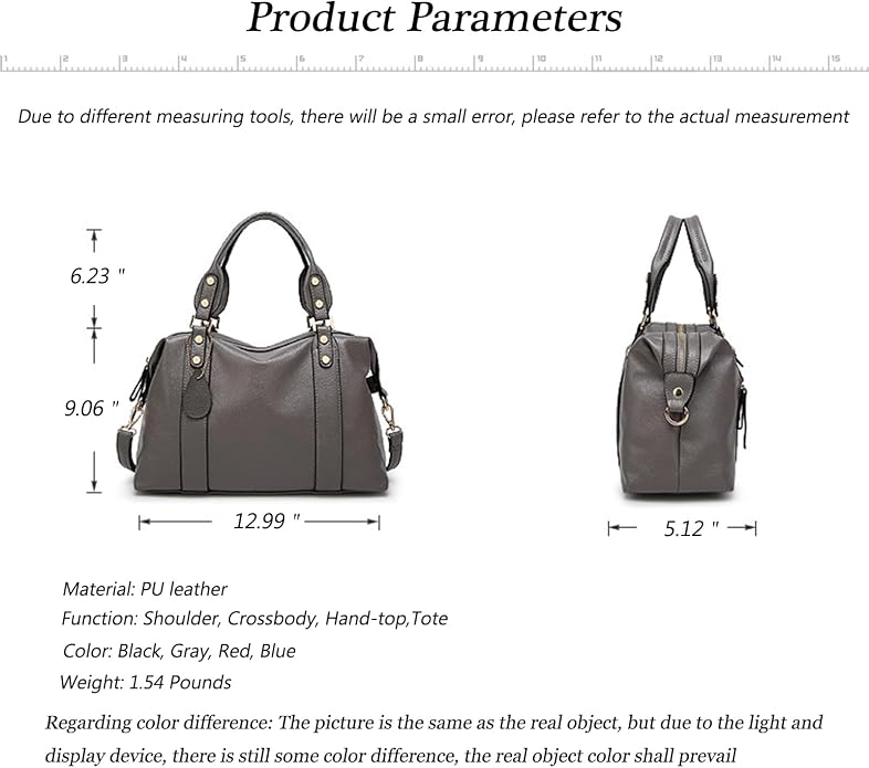 Handbags and Purses for women Vegan Leather Tote Bag for Women Satchel Shoulder Bags Travel Purse with Compartments - Image 6