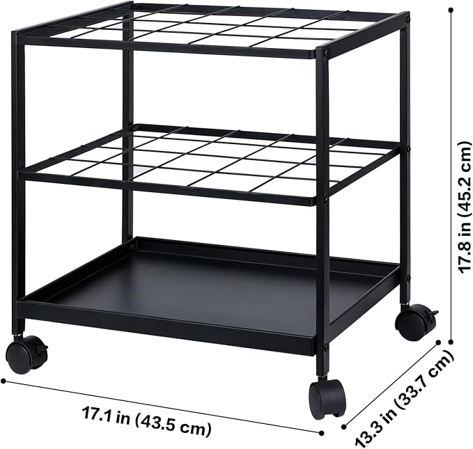 Blueprint Storage Rack Cart - 20 Slots Metal Blueprint Holder with Double-Layer Grids Ensures Secure, Non-Slip Storage, Organizing Posters, Architectural Plans, and Artwork Stably. (20 Slots) - Image 6