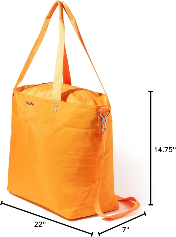Baggallini Carryall Tote - Lightweight Nylon Zipper Top Weekender Travel Beach Bag w/Luggage Sleeve - Image 16