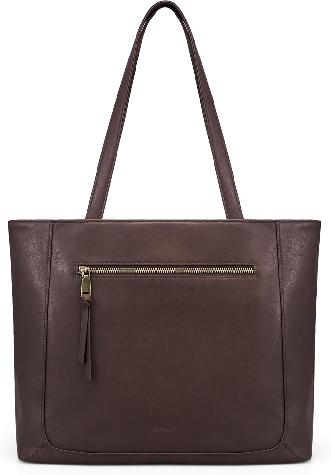 befen Genuine Leather Tote Bag for Women, Large Work Tote Bag with Zipper Leather Purse and Handbags with 15.6" Compartment - Image 9