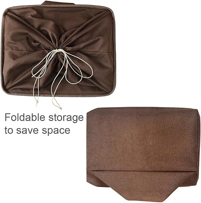 Organization and Storage for Organizing - Extra Jumbo 3 Pack 20.5x15.7x13.8 inch Fabric Storage Bin for Shelves, Storage cubes for Decorative Shoes Towel Blanket Closet (Brown) - Image 8