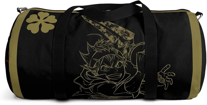Anime Gym Bag for Women Men - Large Capacity Waterproof Workout Fitness Travel Sports Bags Fashion Street Camping Expandable Carry On Duffle Bag For Couple (Clover) PTY - Image 8