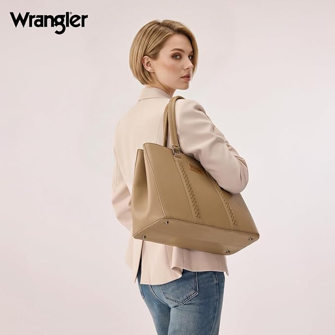 Montana West Wrangler Laptop Tote Bag for Women 15.6 Inch Computer Bag for Work Large Double Compartment Purse and Handbag - Image 6