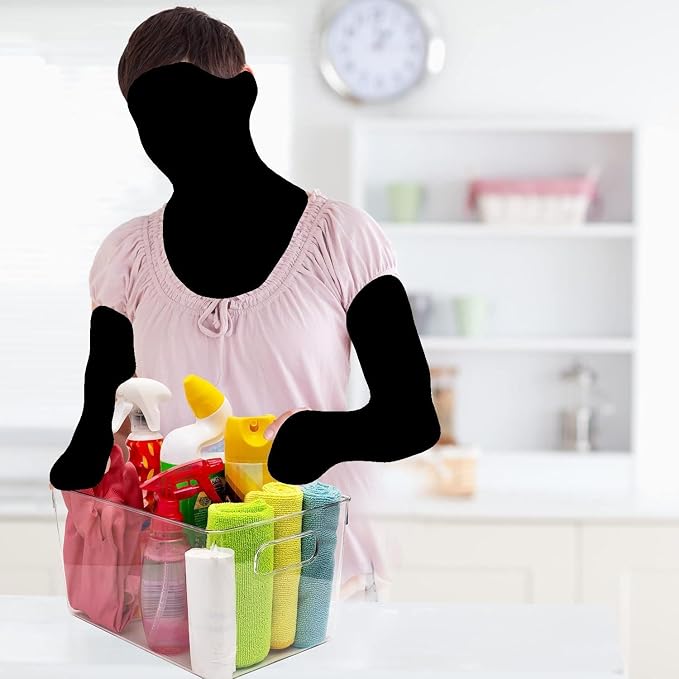 Clear Plastic Storage Bins with Lids, Perfect for Kitchen Organization or Pantry Organization and Storage, Stackable Fridge Organizer Bins, Storage Containers for Organizing, Cabinet Organizers - Image 6