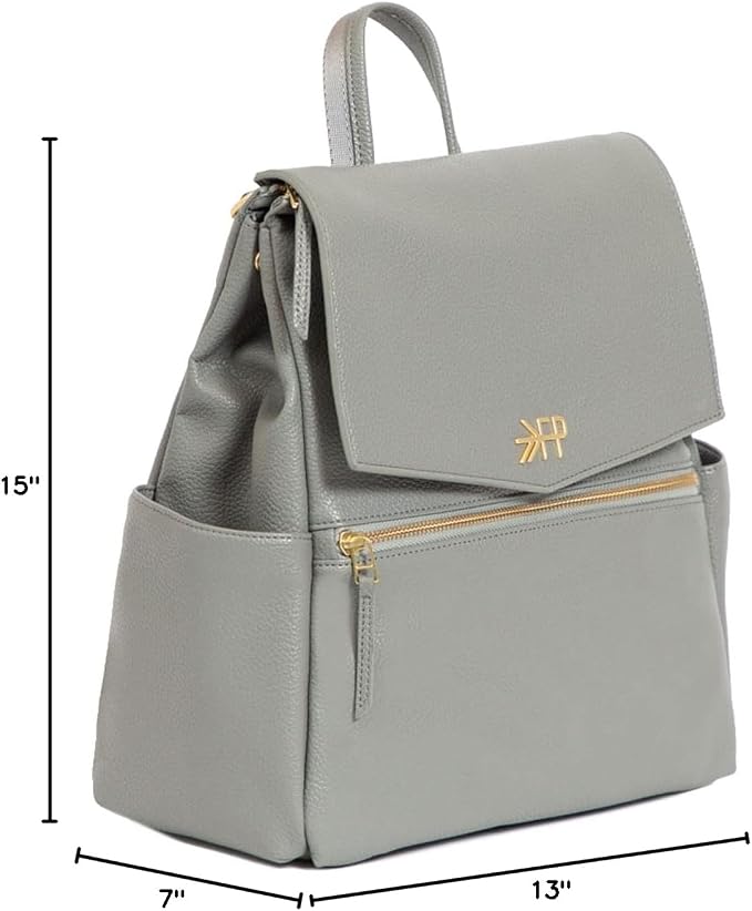 Freshly Picked Mini Diaper Bag II Backpack – Premium Vegan Leather Small Baby Bag without Changing Pad, Compact, Lightweight & Stylish for Moms On-the-Go, Stone - Image 7