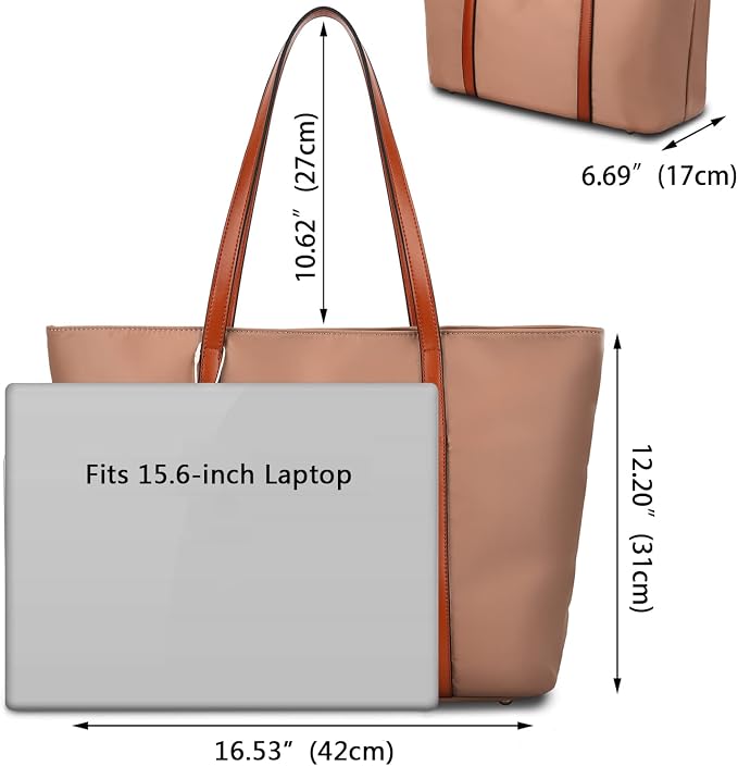 YALUXE Women's Nylon Tote Bags Large Capacity Shoulder Bags Work Handbags Purses Travel Beach Bags | Nylon - Image 7