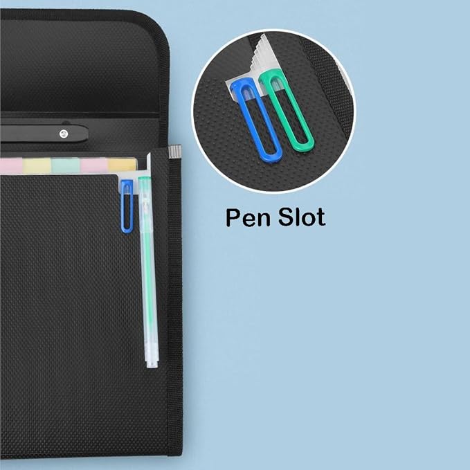 2 Pack Extra Large Legal Size/Foolscap 12 Pockets Accordion File Organizer with Handle, TRANBO Portable Expanding File Folder, Expandable Plastic Document Organizer for Travel School Office - Image 6