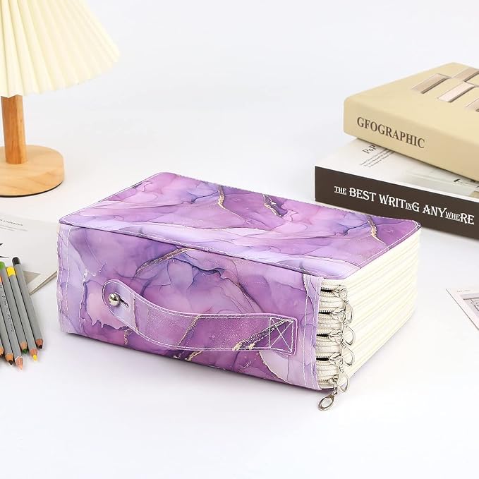 250 Slots Colored Pencil Case Organizer, 5 Layer Bag | Twill Oxford fabric,255 elastic loops,detachable handle,for travel,home storage, drawing tools,creative gifts - Image 6
