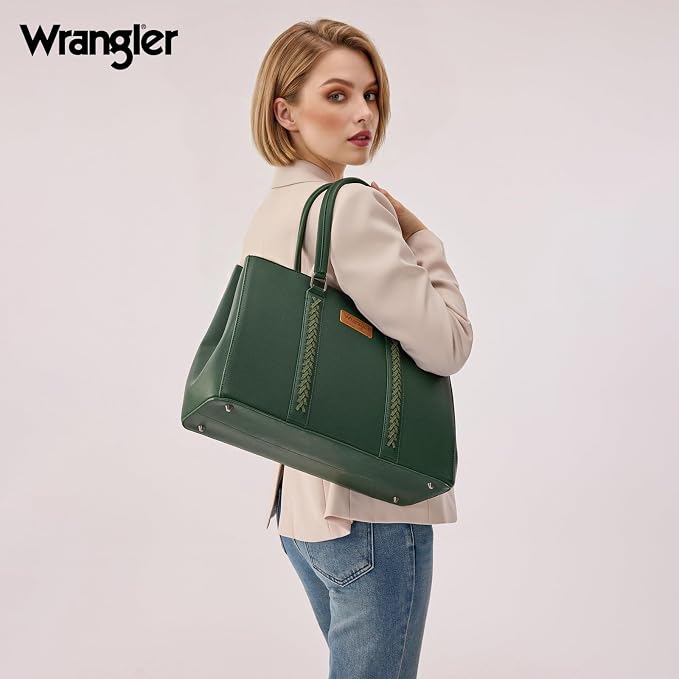 Montana West Wrangler Laptop Tote Bag for Women 15.6 Inch Computer Bag for Work Large Double Compartment Purse and Handbag - Image 6