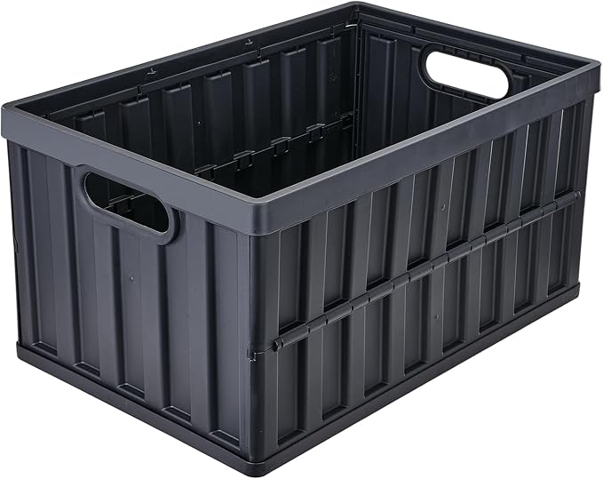 VEVOR 65L Collapsible Storage Bins with Lids 3 Packs, Stackable Utility Crates with Handles, Large Folding Containers for Organizing Tools, Books, Food, Drinks, Camping&Transport | For Organizing Tools, Books, Food, Drinks, Camping&Transport, Large Hea... - Image 12