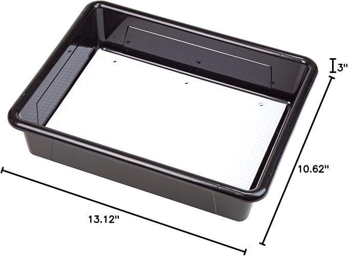 Storex Letter Size Flat Storage Tray – Organizer Bin for Classroom, Office and Home, Black, 20-Pack (62516A05C) - Image 11