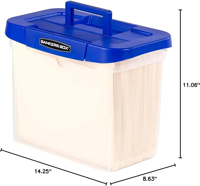 Bankers Box Heavy Duty Portable Plastic File Box with Hanging Rails, Letter, 1 Pack (0086304) - Image 8