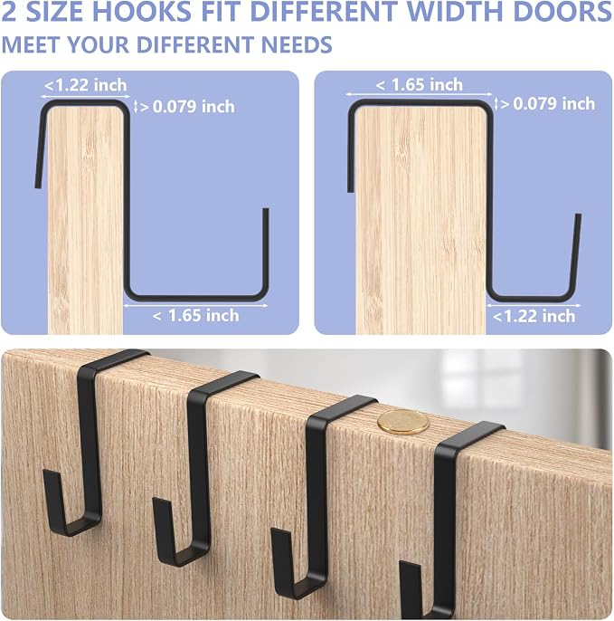 1 Pack 8 Shelves Over The Door Shoe Organizer, 68" Exlarge Deep Pockets | Hanging Shoe Organizer, Shoe Rack for Closet, Shoe Holder for Boots, Sneakers, Heels, Over Door Organizer in Home, RV, Black - Image 8