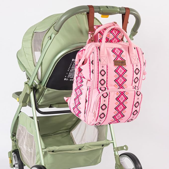 Montana West Wrangler Callie Diaper Bag Backpack with Stroller Straps Multifunction Baby Travel Bag WG2204-9110PK - Image 6