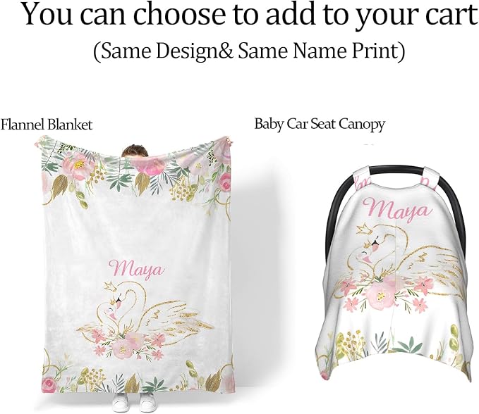 Custom Diaper Bag Personalized Floral Swan Casual Nursing Mommy Daypack with Insulated Pocket Customized Cute Diaper Bag Backpack with Name or Holiday Travel - Image 6