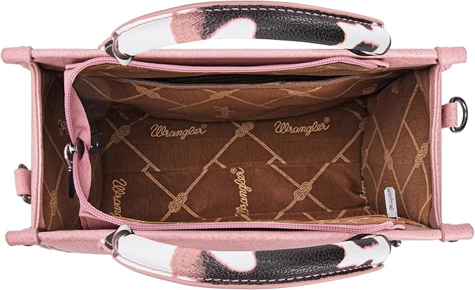 Montana West × Wrangler Tote Bag for Women Western Cow Print Purse Designer Top Handle Handbags - Image 6