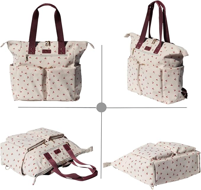 Diaper Tote Bag Totepack Backpack 2 in 1 for Women Multifunctional Large Capacity with Insulated Pockets Travel | Multifunctional - Image 6