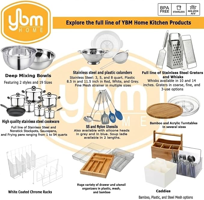 YBM Home Under Shelf Basket (2-Pack) Mesh Stainless Steel Storage Under Cabinet Hanging Basket Rack Maximize Space in Cabinets, Pantry Room, Bathroom, Laundry Room, and More, 1131 - Image 5