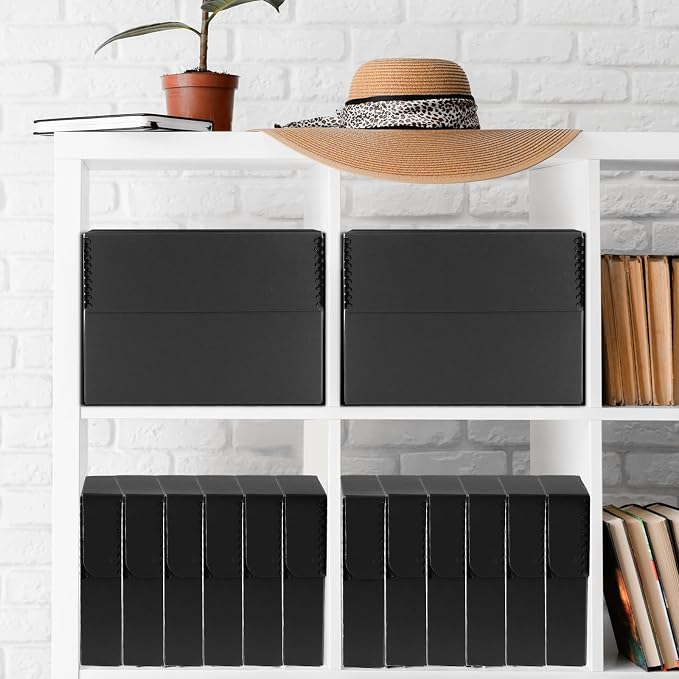 Lineco Archival Document Storage Box, Black, 15.5" x 10.5" x 2.5" | Legal-Sized, Metal Edge, Acid-Free Boxboard Case, Organize Files, Prints, Photos, Pack of 2 - Image 7