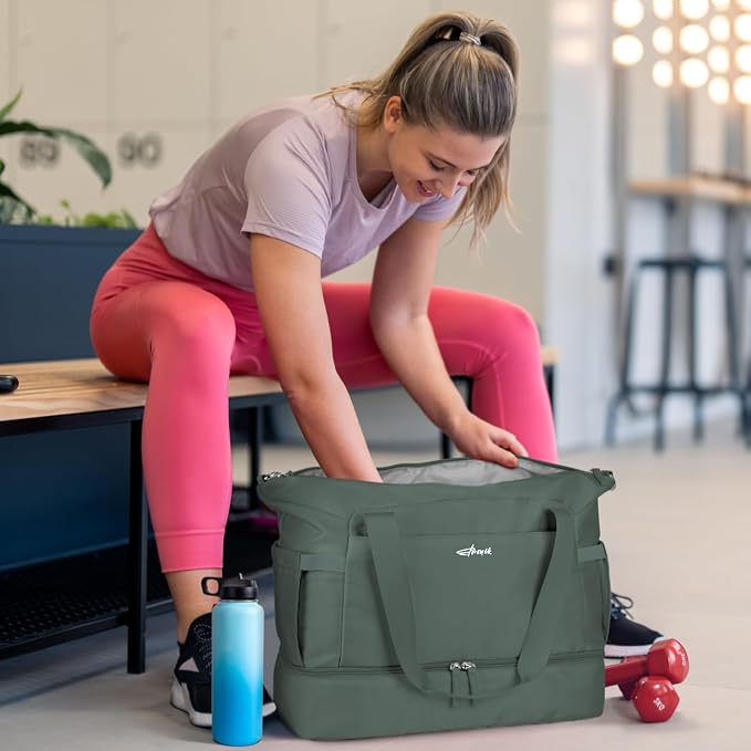 Gym Bag for Women, Personal Item Travel Bag with Shoes Compartment for Trip | Weekender Overnight Duffel Bag with Wet Pocket, Hospital Bag for Women Labor Delivery, Carry On Bag for Travel, Gym, Weekend - Image 5
