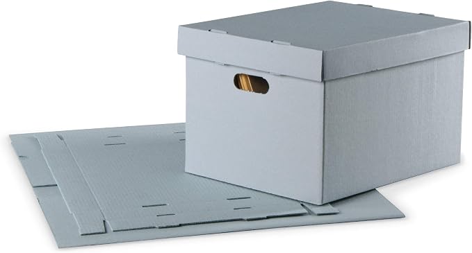 Blue Record Storage Carton 12W x 15L x 10" H (5-Pack) - Image 2