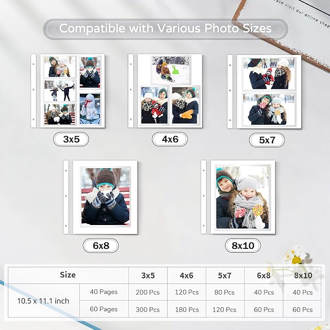 Popotop Large Photo Album Self Adhesive 4x6 5x7 8x10 Scrapbook Album DIY Picture Book,Gifts for Mom,Family Baby and Wedding,with Metal Pen and Plastic Board - Image 9
