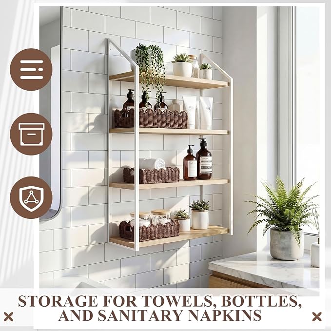 Boao 3 Pcs Boho Storage Wicker Baskets Handmade Woven Decorative Paper Rope Baskets for Organizing with Handle Countertop Toilet Paper Storage Container for Toilet Tank Top(Light Brown,Fan-shaped) - Image 7