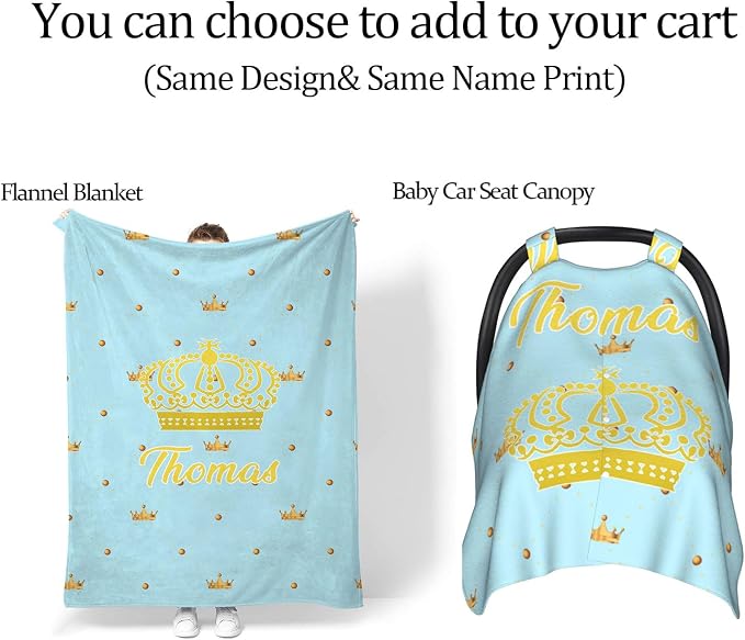 Custom Baby Diaper Bags with Name, Prince Personalized Diaper Bag Backpack Mommy Bag Diaper Nappy Bags Casual Daypack Travel Shoulder Bag for Mom - Image 6