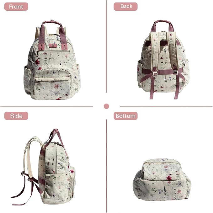 Diaper Bag Backpack Corduroy Multifunction Baby Fashion Travel Pack office Laptop Bag - Image 7