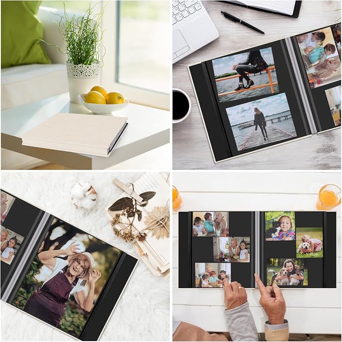 Zesthouse Photo Album Self Adhesive Pages, 60 Pages Magnetic Scrapbook Albums with Sticky Page, Photos Album Holds 8x10 & 5X7 & 4x6 & 6x8 & 3x5, Large Picture Book Ideal Gift for Family Wedding Baby - Image 6