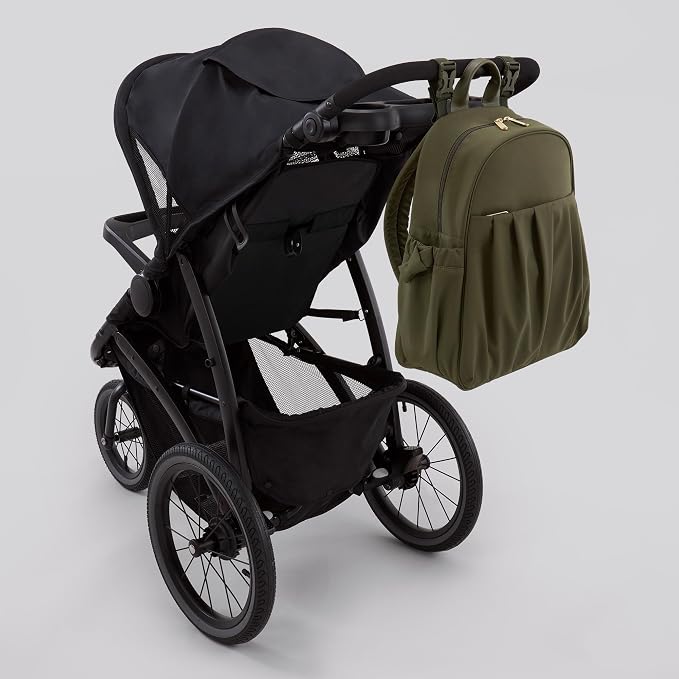 Motherhood Gathered Pocket Backpack Diaper Bag with Stroller Straps - Image 7