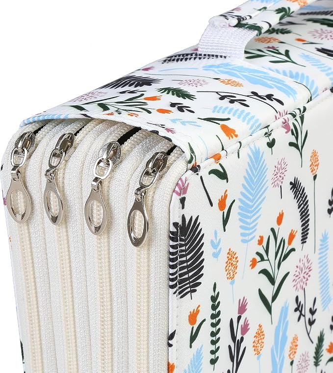 300 Slots Colored Pencil Case Organizer, 4 Layer Bag | Twill Oxford fabric,103 elastic loops,detachable handle,for travel,home storage,drawing tools,creative gifts - Image 5