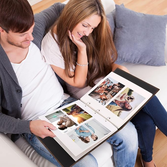 Zesthouse Photo Album Self Adhesive with Picture Display Window, 3-Ring Scrapbook Albums 60 Pages Holds 8x10 5x7 4x6 Photos, DIY Photo Book Ideal Gift for Family Wedding Baby - Image 6